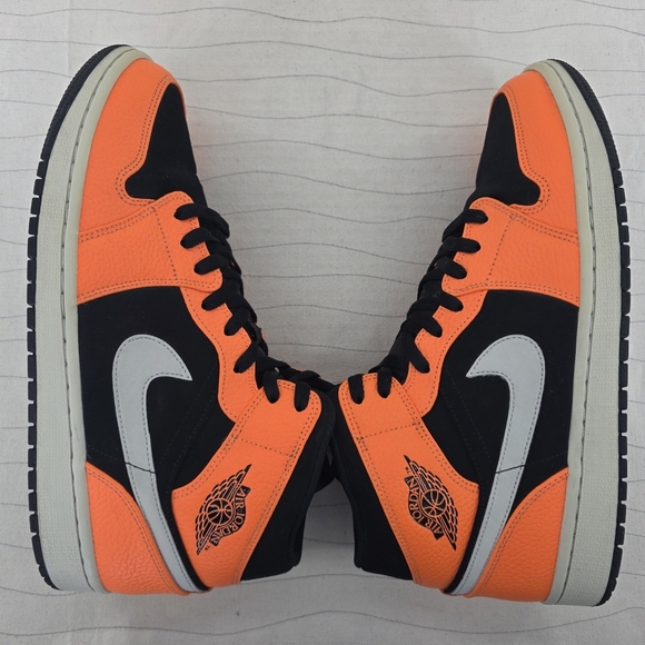 Air Jordan 1 Mid 'Black Cone' Pre-Owned Sneakers Shoes 554724-062 Mens Size 11.5 - Picture 11 of 16